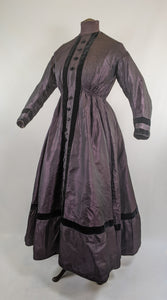 1860s Purple Wrapper Dress