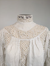 Load image into Gallery viewer, 1900s Linen Shirtwaist | As Is