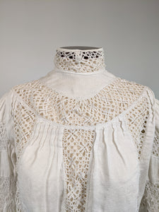 1900s Linen Shirtwaist | As Is