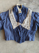 Load image into Gallery viewer, 1900s Blue Polka Dot Bodice