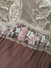Load image into Gallery viewer, 1920s Sheer Silk + Lace Dress