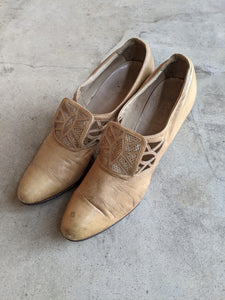1930s-40s Heeled Shoes | Approx Sz 6.5-7