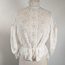Load image into Gallery viewer, 1900s White Lace Shirtwaist
