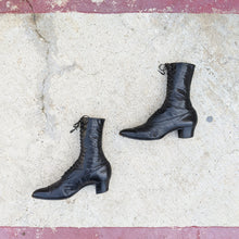 Load image into Gallery viewer, 1910s-1920s Black Lace Up Boots | Approx Sz 7.5-8