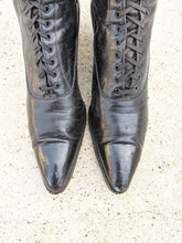 Load image into Gallery viewer, 1910s-1920s Black Lace Up Boots | Approx Sz 7.5-8