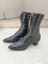 Load image into Gallery viewer, 1910s-1920s Black Lace Up Boots | Approx Sz 7.5-8