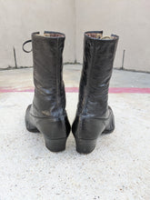 Load image into Gallery viewer, 1910s-1920s Black Lace Up Boots | Approx Sz 7.5-8