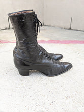 Load image into Gallery viewer, 1910s-1920s Black Lace Up Boots | Approx Sz 7.5-8