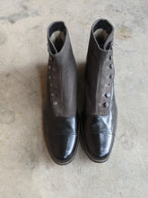 Load image into Gallery viewer, 1910s Side Button Grey + Black Shoes | Sz 8 Men's