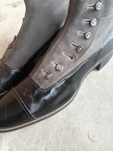 Load image into Gallery viewer, 1910s Side Button Grey + Black Shoes | Sz 8 Men's