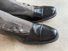Load image into Gallery viewer, 1910s Side Button Grey + Black Shoes | Sz 8 Men's