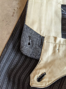 1920s-1930s Striped Wool Trousers | 39" Waist