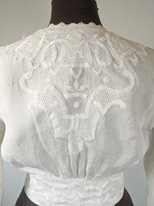 1900s-1910 White Linen Blouse