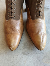 Load image into Gallery viewer, 1910s - 1920s Tall Lace Up Brown Boots | Sz 38
