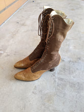 Load image into Gallery viewer, 1910s - 1920s Tall Lace Up Brown Boots | Sz 38