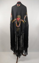 Load image into Gallery viewer, Early Vintage Embroidered Piano Shawl
