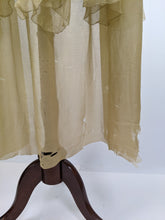 Load image into Gallery viewer, 1910s-1920s Chartreuse Chiffon Cape | Study + Display