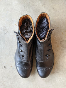 1910s Black Side Button Boots | Approx Sz 5