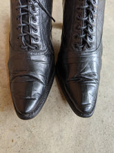 Load image into Gallery viewer, 1910s-1920s Black Lace Up Boots | Approx Sz 5-6