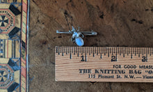 Load image into Gallery viewer, 1900s Silver Fly Moonstone Pin