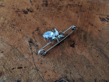 Load image into Gallery viewer, 1900s Silver Fly Moonstone Pin