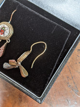Load image into Gallery viewer, 19th c. Micromosaic Beetle Earrings