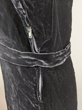 Load image into Gallery viewer, 1930s-1940s Rayon Velvet Dress | XL