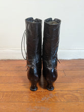Load image into Gallery viewer, 1910s-1920s Black Louis Heel Boots | Approx 6.5-7