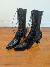 Load image into Gallery viewer, 1910s-1920s Black Louis Heel Boots | Approx 6.5-7