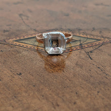 Load image into Gallery viewer, 18th c Stuart Crystal Ring in Gold and Silver