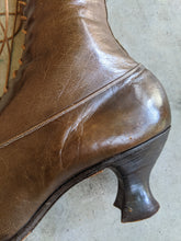 Load image into Gallery viewer, 1910s-1920s Brown Louis Heel Boots | Sz 7.5-8