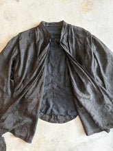 Load image into Gallery viewer, 1900s Black Silk Bishop Sleeve Wrap Blouse