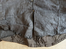 Load image into Gallery viewer, 1900s Black Silk Bishop Sleeve Wrap Blouse