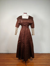 Load image into Gallery viewer, 1908-1909 Red Ochre Silk Dress