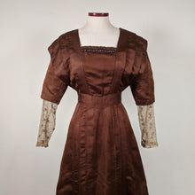 Load image into Gallery viewer, 1908-1909 Red Ochre Silk Dress