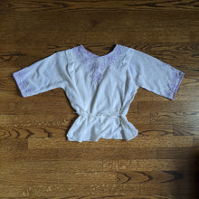 Load image into Gallery viewer, 1910s Lilac Embroidered Blouse