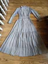 Load image into Gallery viewer, 1900s Black + White Cotton Dress