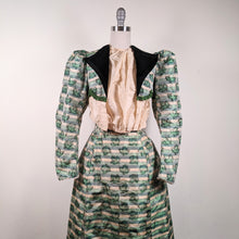 Load image into Gallery viewer, 1890s Green Leaf Pattern Dress | Study + Display