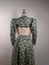 Load image into Gallery viewer, 1890s Green Leaf Pattern Dress | Study + Display
