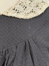 Load image into Gallery viewer, 1930s Black Rayon + Lace Dress