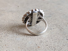 Load image into Gallery viewer, Early 19th c. Black Dot Paste Silver Ring