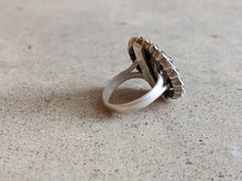 Load image into Gallery viewer, Early 19th c. Black Dot Paste Silver Ring