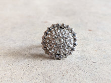 Load image into Gallery viewer, Early 19th c. Black Dot Paste Silver Ring