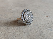 Load image into Gallery viewer, Early 19th c. Black Dot Paste Silver Ring
