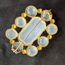 Load image into Gallery viewer, 19th c. Scottish White Agate / Chalcedony Brooch