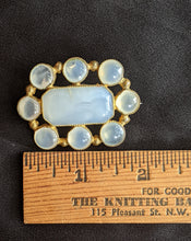 Load image into Gallery viewer, 19th c. Scottish White Agate / Chalcedony Brooch