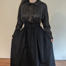 Load image into Gallery viewer, 1910s Black Silk + Wool Dress