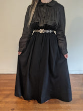 Load image into Gallery viewer, 1910s Black Silk + Wool Dress