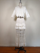 Load image into Gallery viewer, 1910s Flower Motif Lingerie Dress