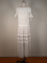 Load image into Gallery viewer, C. 1920s Cotton Gauze Dress